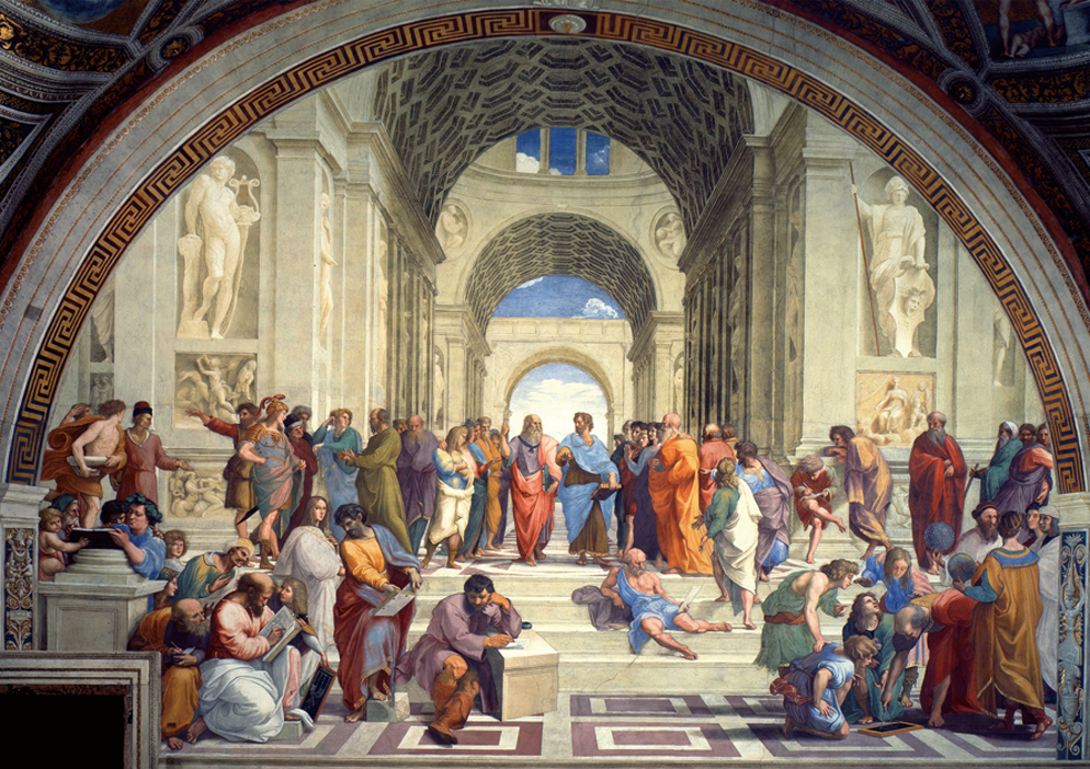 圖六：拉斐爾壁畫《雅典學院》