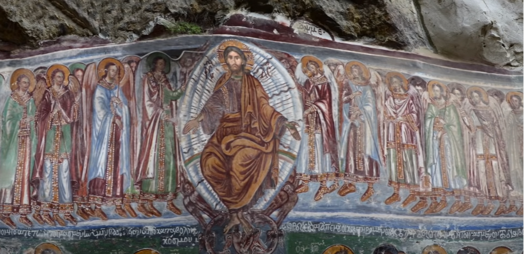 修道院有名的溼壁畫。（圖／YT@ Mahmut影片截圖）