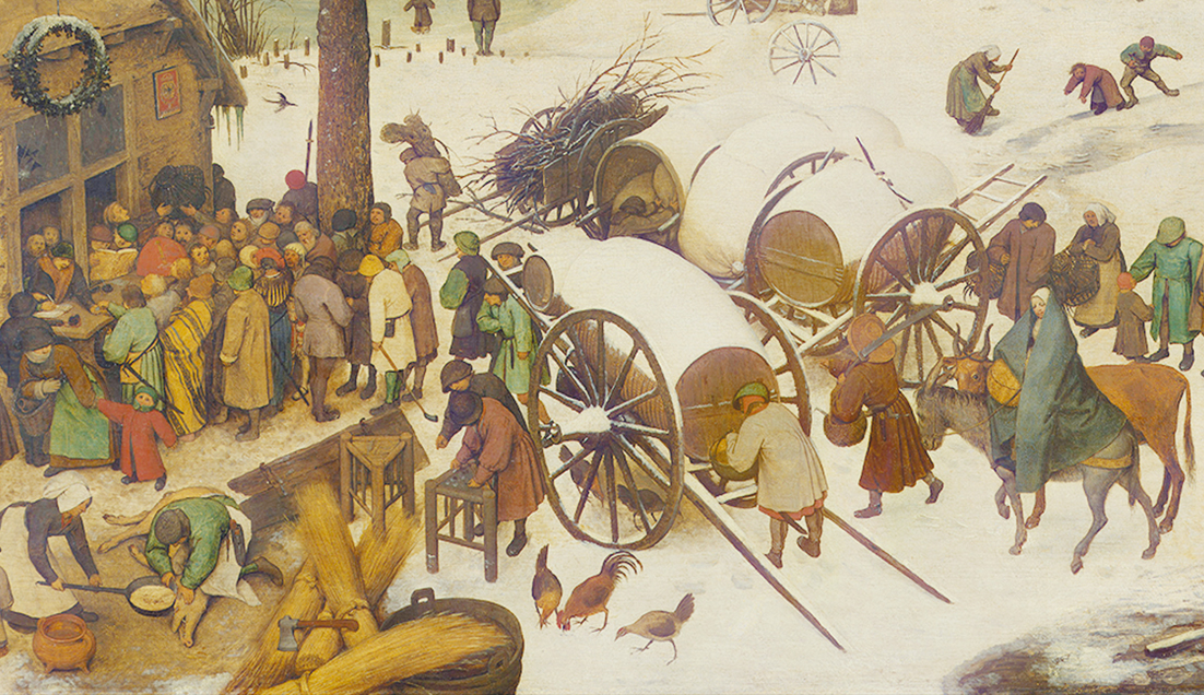 圖3. Pieter Bruegel the Elder, The Census at Bethlehem, Detail