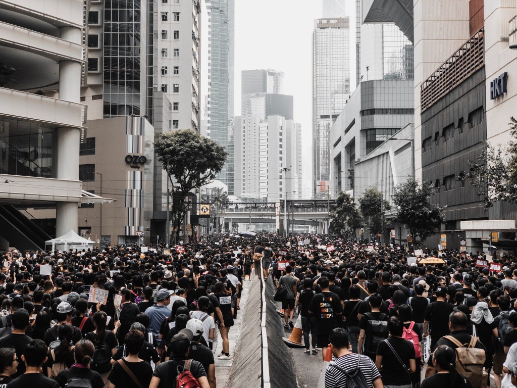香港示威。（圖∕Unsplash@ atlas147）