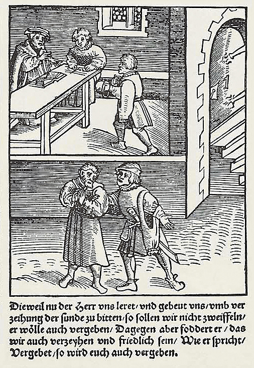 圖6. Lucas Cranach the Elder (1472-1553),  Four Illustrations to The Lord’s Prayer, 1527