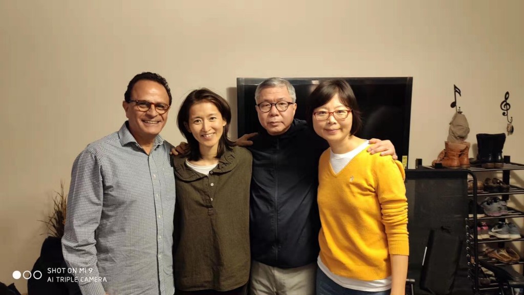 加拿大的戴緬恩牧師和香港的何寶生牧師特別來KC 探望Nicole牧師。(受訪者提供)