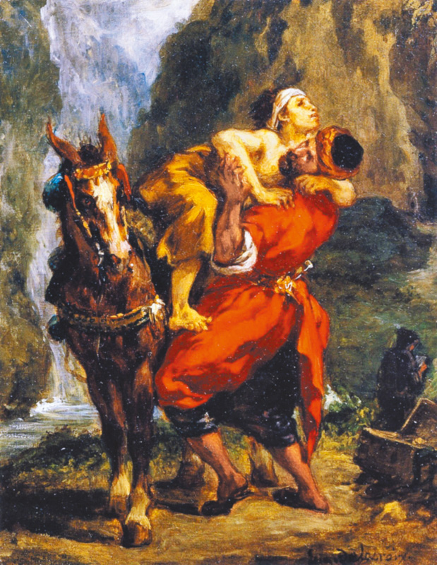 圖5. Eugène Delacroix, The Good Samaritan, 1849; oil on canvas, 37 x 30 cm; private collection