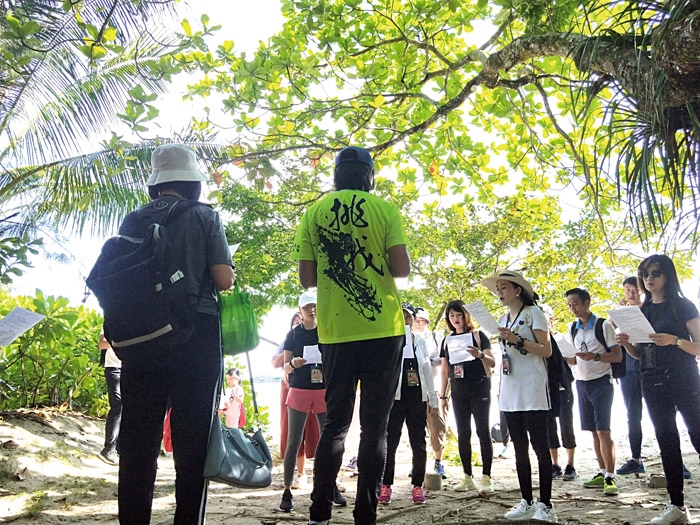 馬來西亞檳城國家公園帶領「道在山間」。（圖╱洪秀玲攝影）