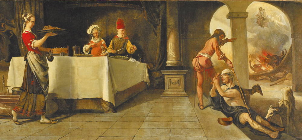 圖5. Barent Fabritius, Lazarus and the Rich Man (detail), 1661; oil on canvas, 95 x 292 cm; Rijksmuseum, Amsterdam