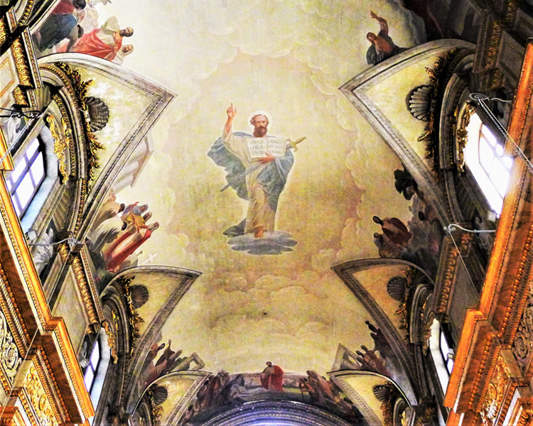 聖保羅教區教堂天棚之保羅畫作。