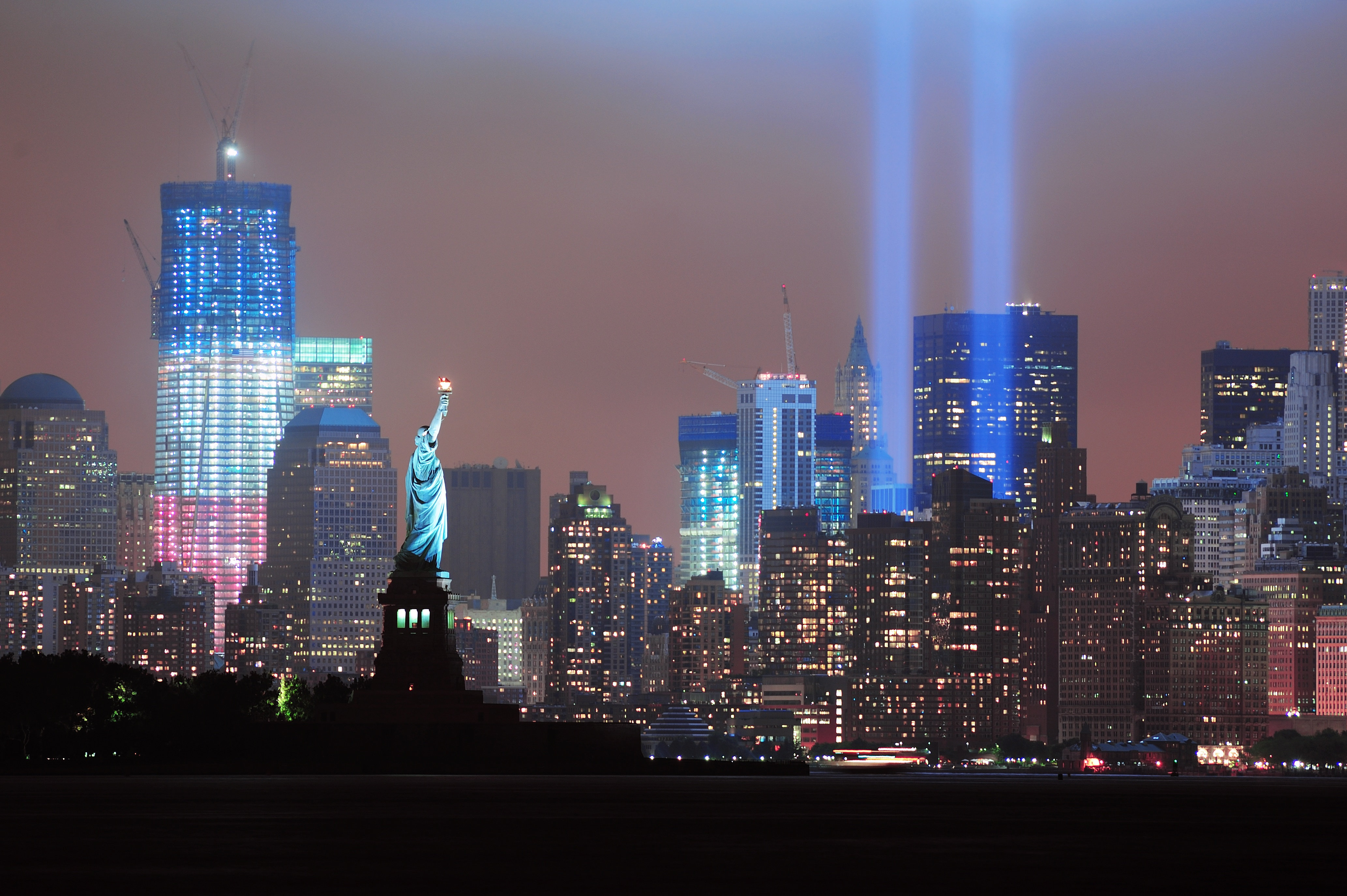 911事件週年的紀念光束。（圖／wiki）