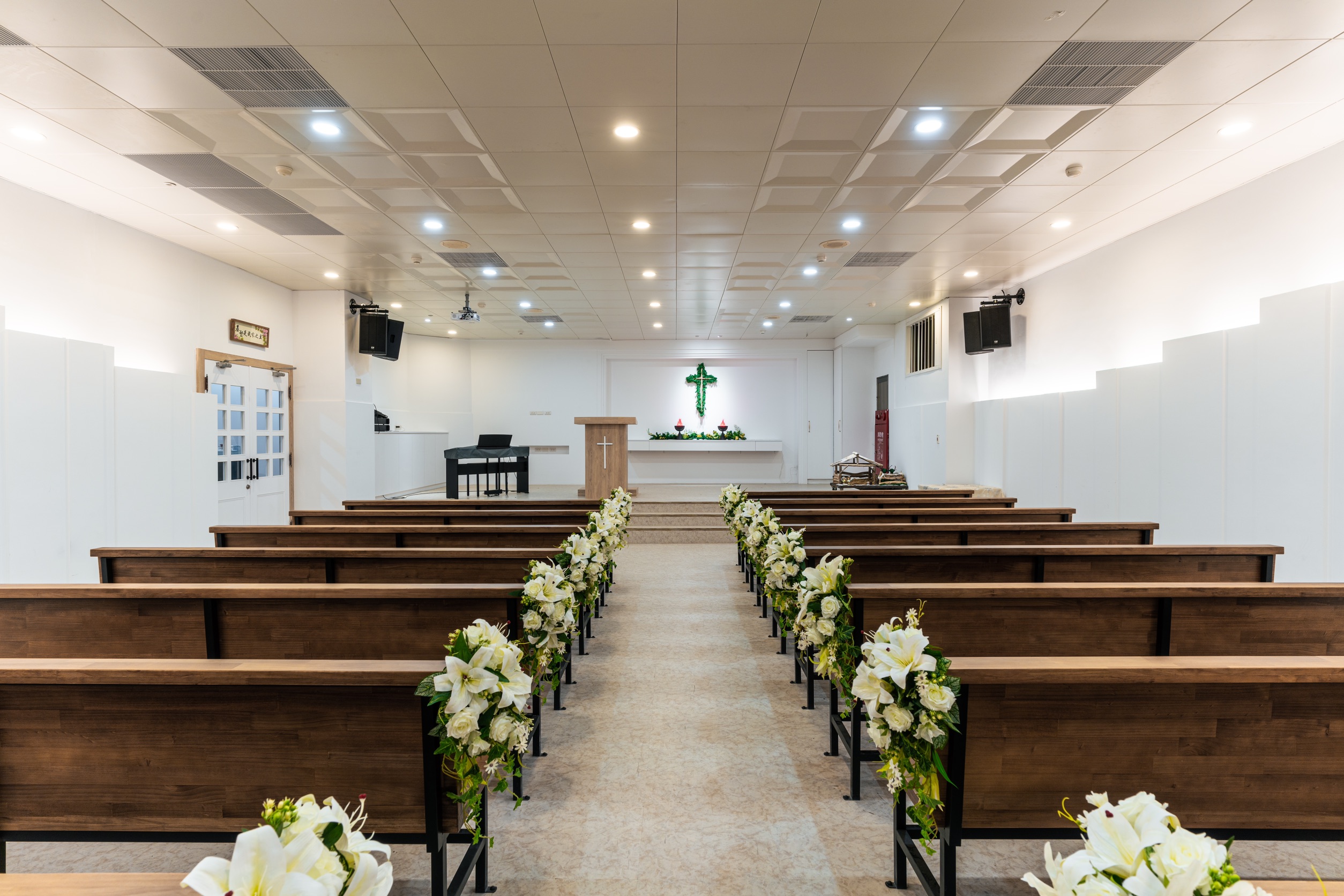 基督專區設置美麗的禮拜堂。(圖/鯉龍山人文紀念館提供)