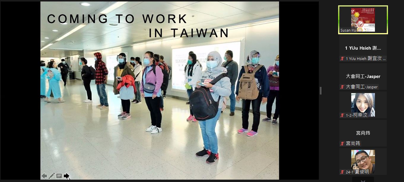 離鄉背井來到台灣的外籍移工們於機場等候，他們心中也有焦急與寂寞。