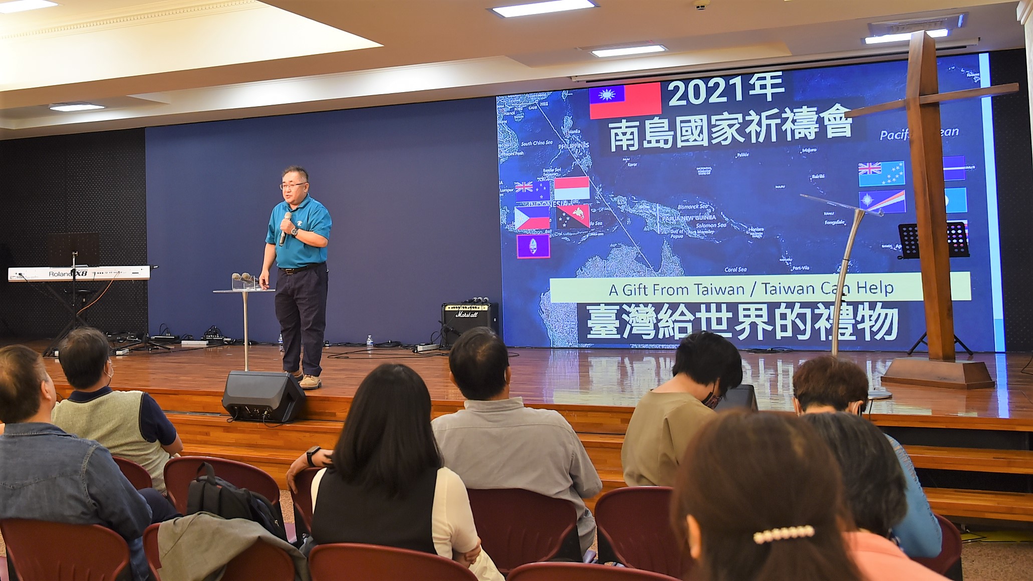 「2021南島國家祈禱會」主席團主席為中華民國無任所大使吳大衛牧師（芙厄阿．布達爾）。