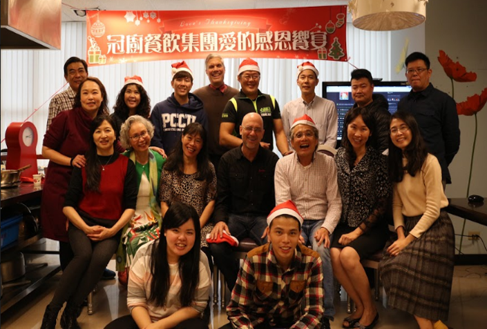 台北公司聖誕福音餐會。