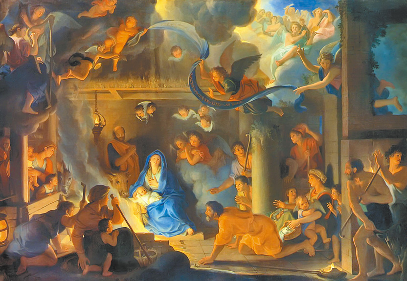 "Adoration of the Shepherds", by Charles Le Brun,1689