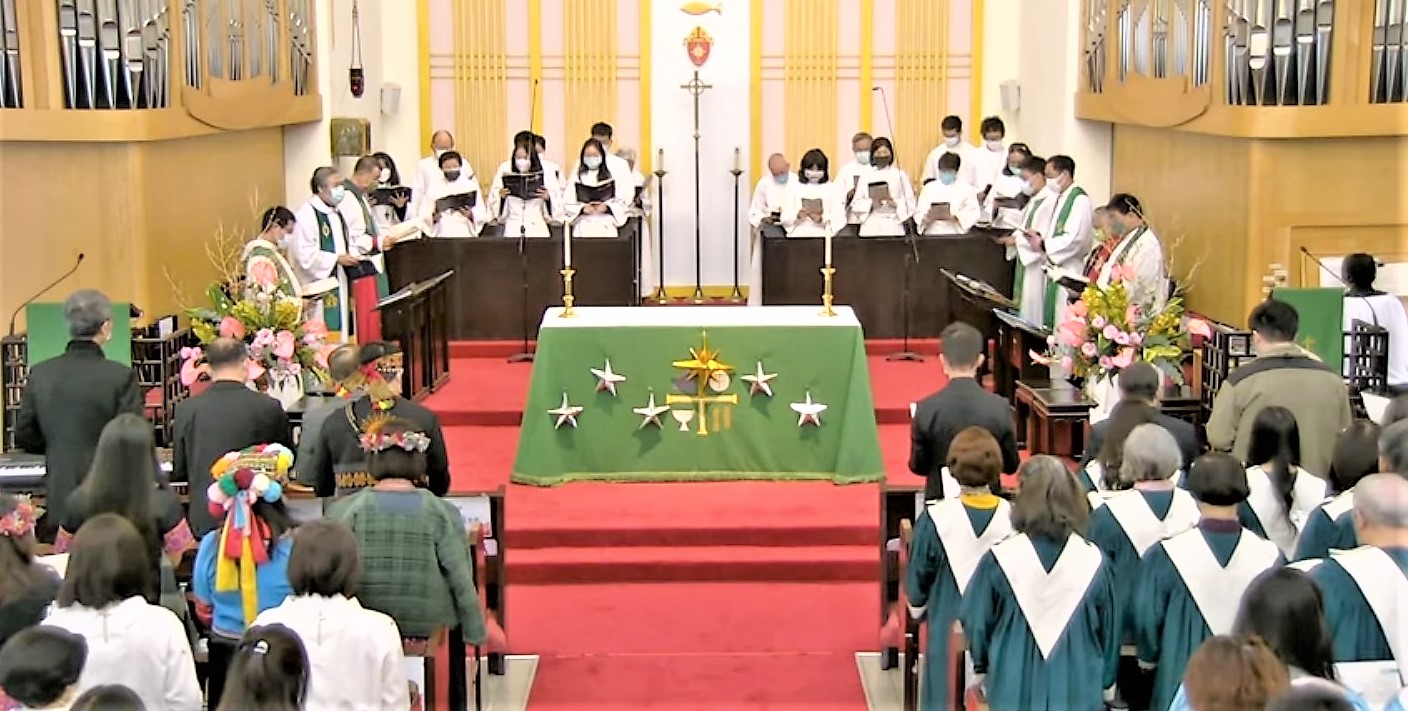 台灣聖公會台北聖約翰座堂於15日舉行基督徒合一祈禱會。（圖／YouTube@stjohn TEC直播截圖）