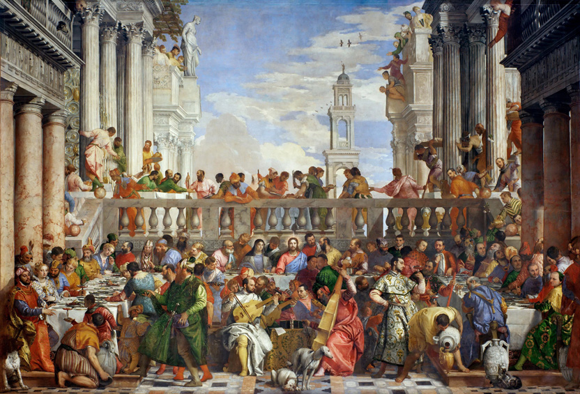 圖6. Paolo Veronese, The Wedding Feast at Cana, 1562-63; oil on canvas, 660 x 990 cm; Louvre, Paris
