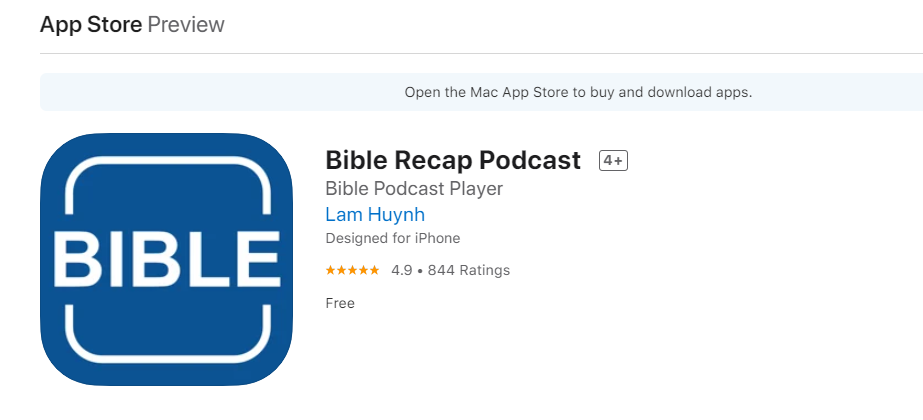 Bible Recap排名第二。（圖／Apple podcast）