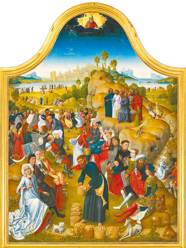圖7. Workshop of the Master of the Legend of Saint Catherine, Triptych of the Miracles of Christ (detail), late 15th century; oil on panel, 122.4 x 184 cm; National Gallery of Victoria, Melbourne