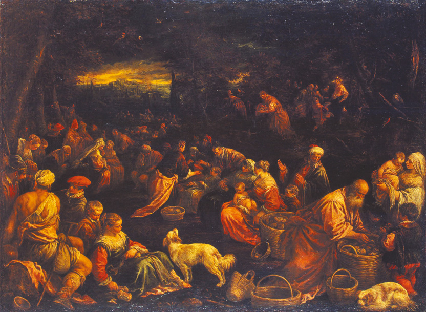 圖8. Bassano, Francesco (Francesco da Ponte), Miracle of the Loaves and Fishes; ca. 1580s; Oil on canvas; Hermitage Museum