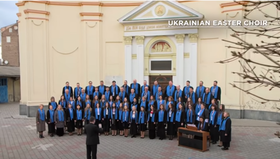 烏克蘭復活節詩班。（影片截圖）