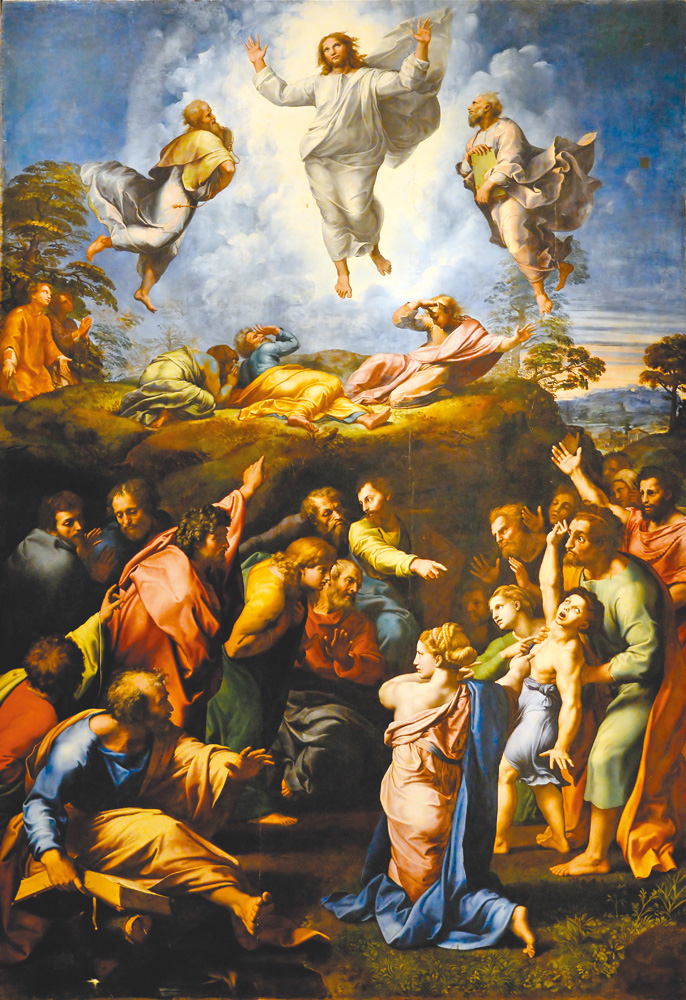 Raffael：〈基督變容〉，1516-20，油彩／畫布，405x278cm，梵蒂岡美術館。