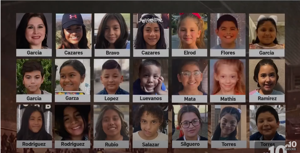 在槍擊案中無辜受害的小學生們，他們都是家人的寶貝。（圖／YouTube@NBC10Philadelphia影片截圖）