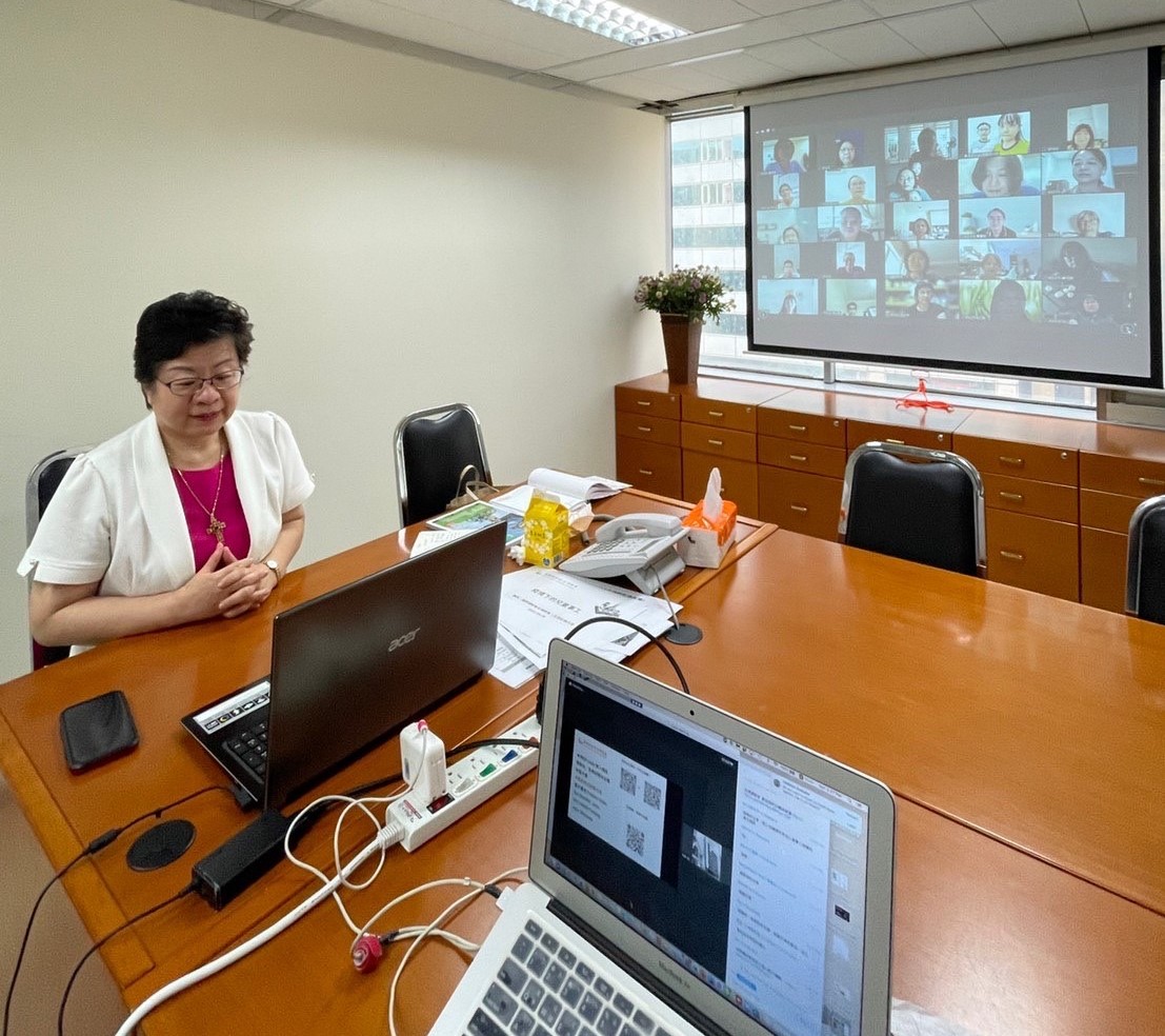 王茂彩執行長與海外教會視訊連線推動讀經運動