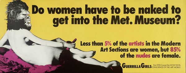 ▲「游擊女孩」的海報（圖片來源：https://www.tate.org.uk/art/artworks/guerrilla-girls-do-women-have-to-be-naked-to-get-into-the-met-museum-p78793）。