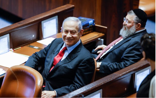 2022年6月22日，在耶路撒冷議會上的反對黨領袖班傑明．納坦雅胡。（照片來源：Olivier Fitoussi/Flash90）