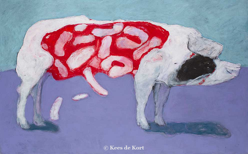德．科特晚年喜歡畫豬。