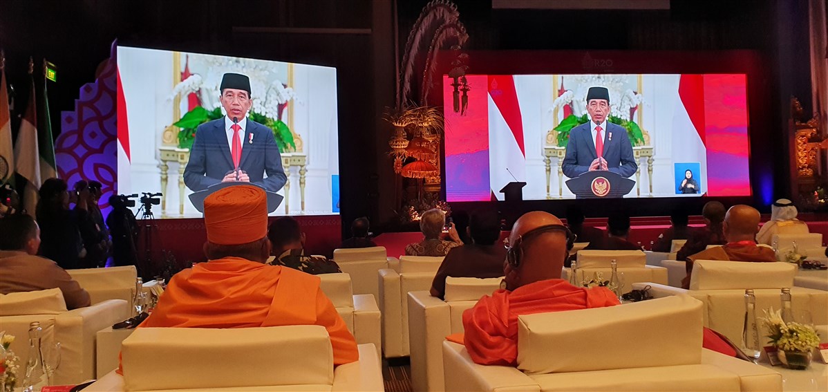 印尼總統佐科威致開幕詞。