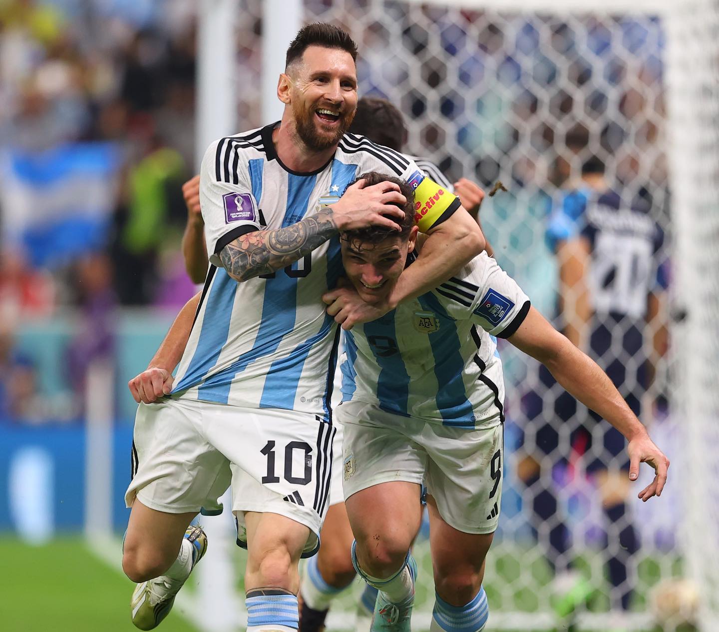 阿根廷闖進世足冠軍賽。（圖／翻攝自FB@LeoMessi）