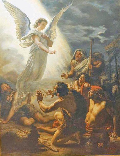 "Annunciation to the shepherds", by Édouard Joseph Dantan, 1875