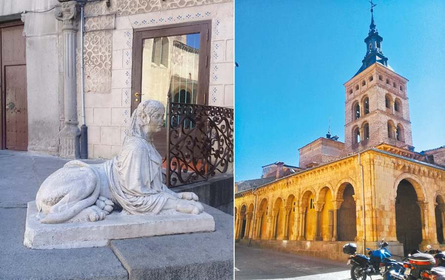 左圖：高級住宅區的人面獅身像；右圖：聖馬丁大教堂（作者攝影）
