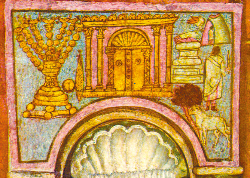 圖1. Sacrifice of Isaac, Dura-Europos Synagogue, 245