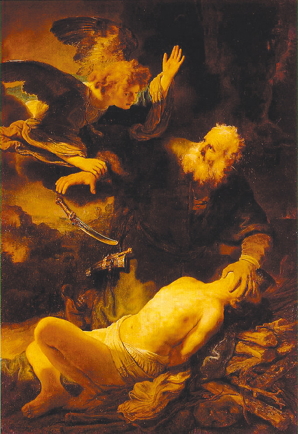 圖6. Rembrandt, Abraham Sacrifices Isaac, 1634/35; oil on canvas, 193 x 132 cm; Hermitage Museum, Saint Petersburg