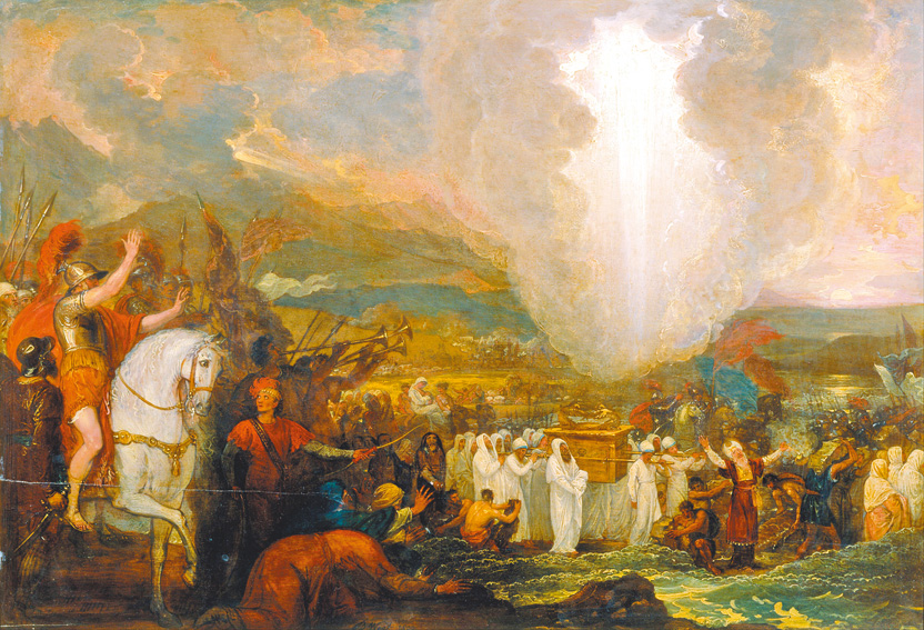 "Joshua passing the River Jordan with the Ark of the Covenant", by Benjamin West