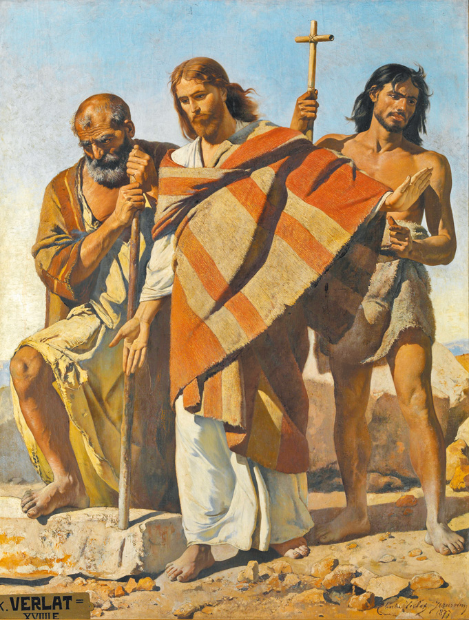 "Jesus between Saint Peter and  Saint John Baptist", by Charles Verlat, 1877