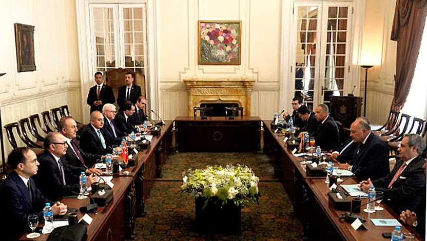 2023年3月18日埃及與土耳其外交代表們進行會晤。（照片來源：Amr Nabil/AP）