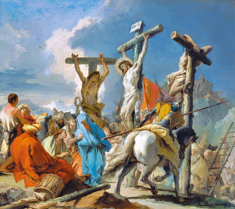 〈耶穌被釘十字架〉，提也波洛（Giovanni Battista Tiepolo），1745–50