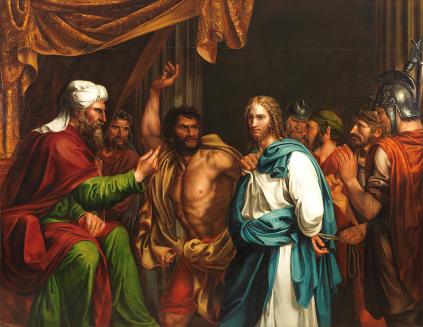 〈耶穌在大祭司亞那面前被擊打〉，馬德拉左（José de Madrazo），1803