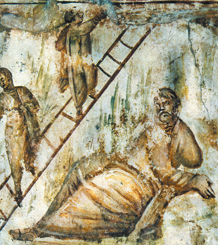 圖1. Jacob's dream at Bethel; Catacomb of the Via Latina, wall painting; 4th century
