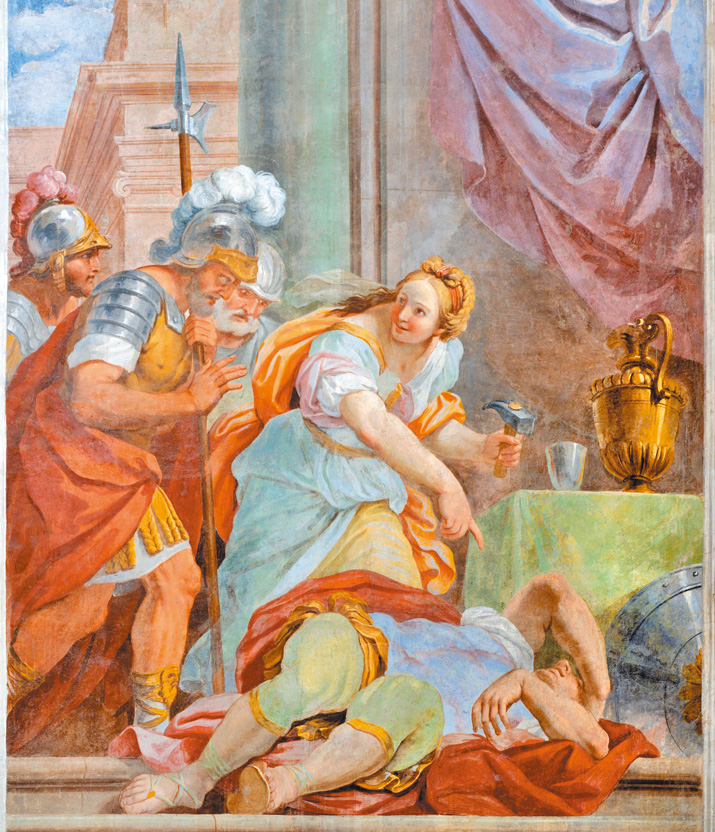 巴洛克時期義大利畫家Pietro Paolo Vasta 所繪的〈雅億與西西拉〉。