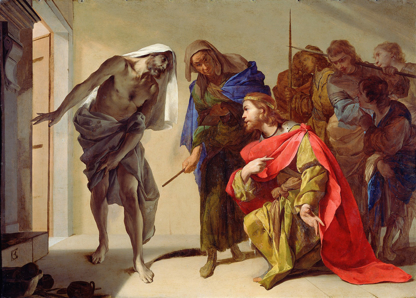 "The Shade of Samuel Invoked by Saul ", by Bernardo Cavallino