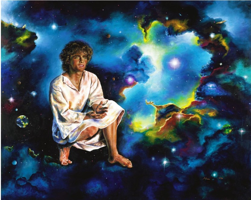 10歲時畫〈耶穌失蹤的歲月〉（Jesus,The Missing Years）。（圖／翻攝自akiane.com）