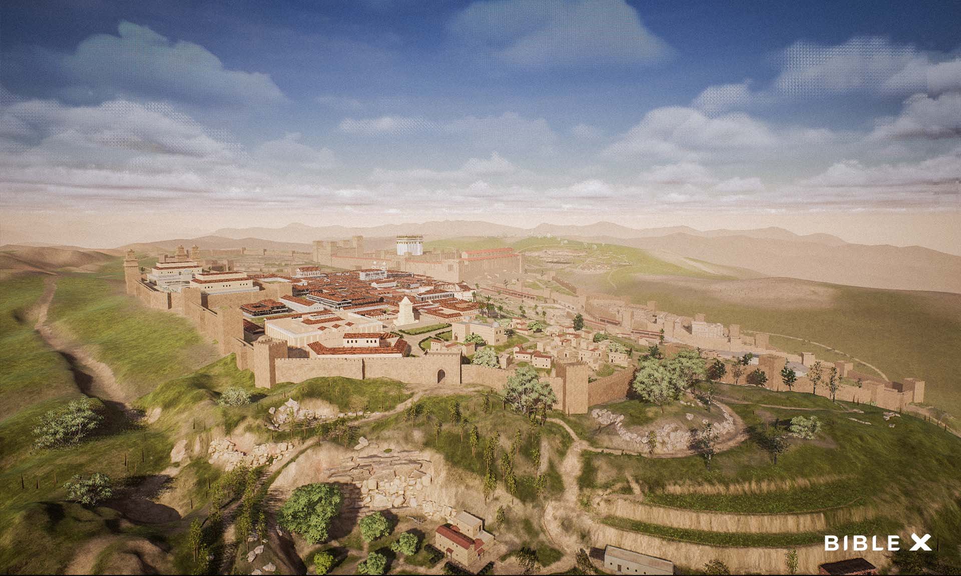 遊戲場景為古代以色列耶路撒冷城。（圖／翻攝自Bible X）