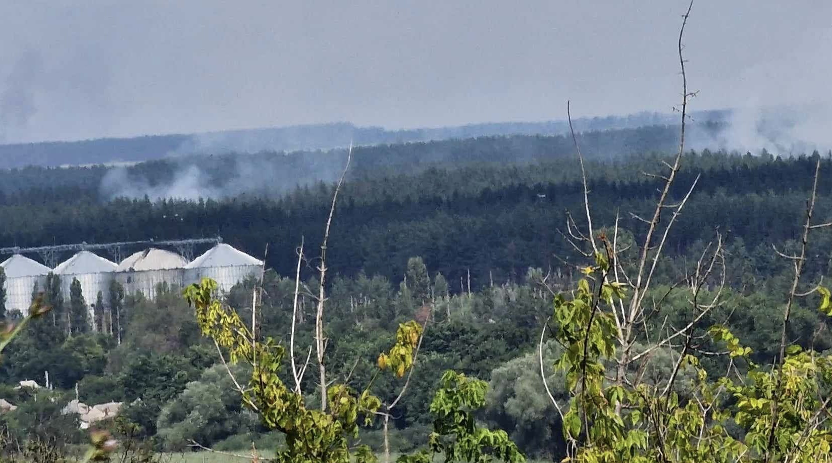 庫皮揚斯克，遠處的硝煙