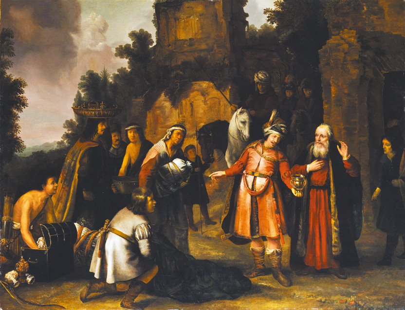 "Elisha declining Naamans Presents", by Abraham van Dijck 