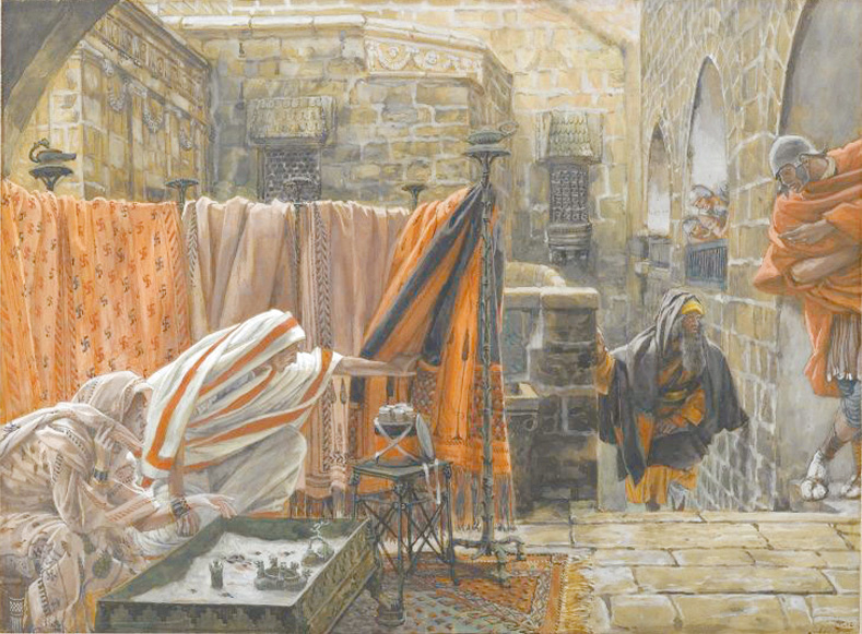 "Joseph of Arimathaea Seeks Pilate to Beg Permission to Remove the Body of Jesus", by James Tissot