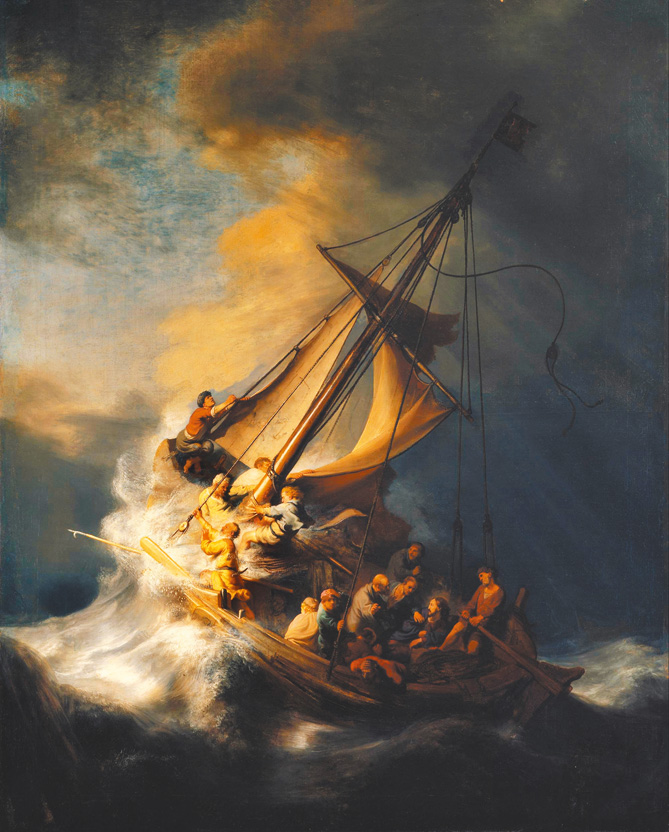 "The Storm on the Sea of Galilee",  by Rembrant