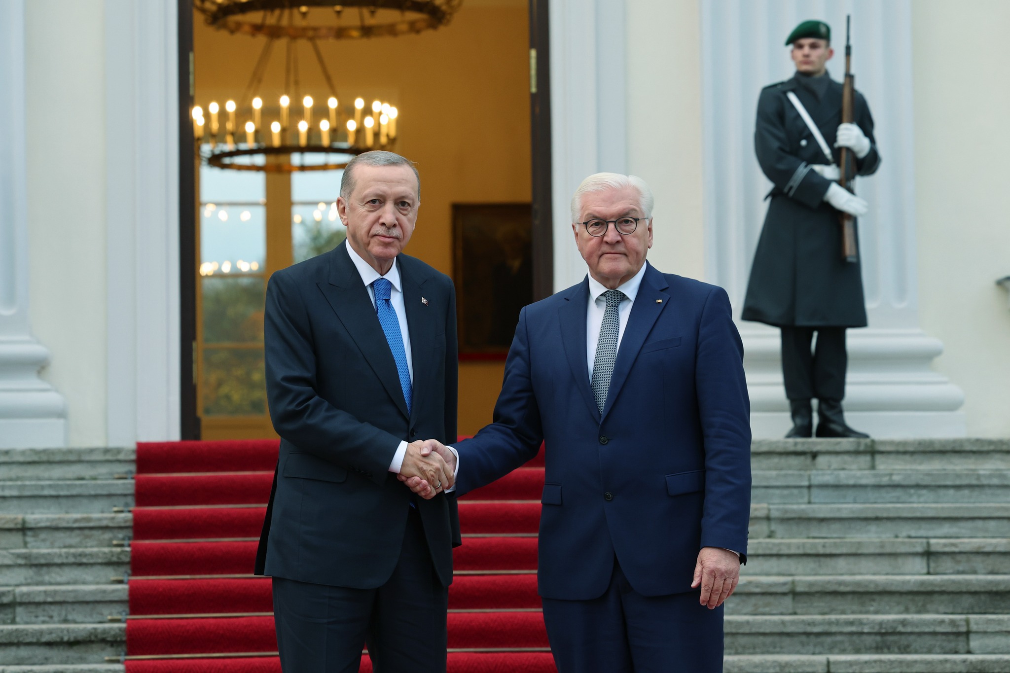 與土耳其總統艾爾段見面時強調支持以色列的立場。（圖／翻攝自FB@Bundespraesident.Steinmeier）