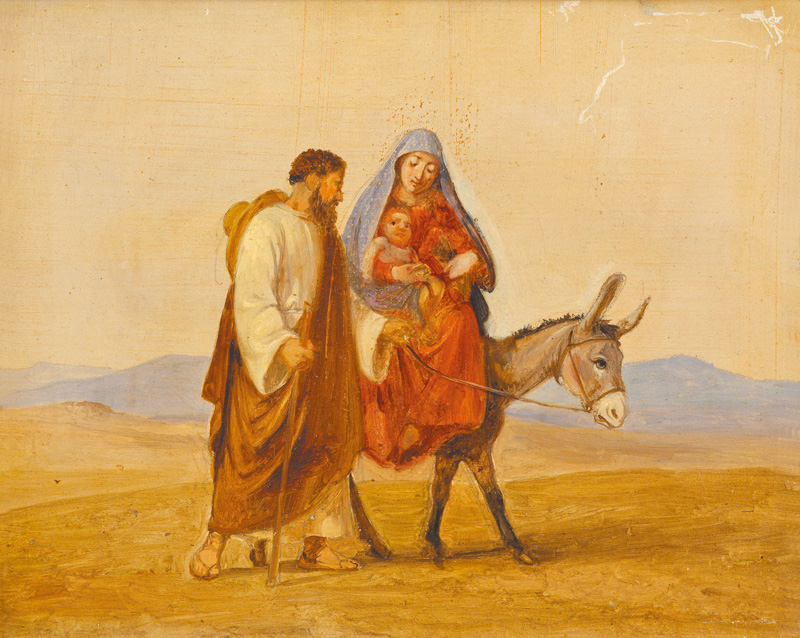 "The Holy Family on  the run", by Wilhelm Marstrand